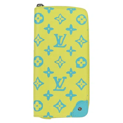 Pre-owned Louis Vuitton Zippy Wallet Vertical Canvas Wallet () In Yellow