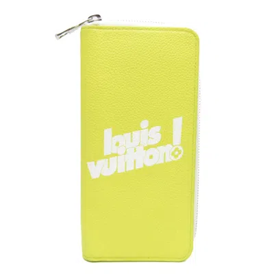 Pre-owned Louis Vuitton Zippy Wallet Vertical Leather Wallet () In Yellow
