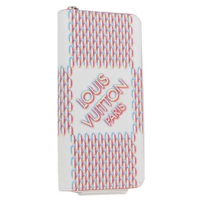 Pre-owned Louis Vuitton Zippy Wallet Vertical White Leather Wallet  ()