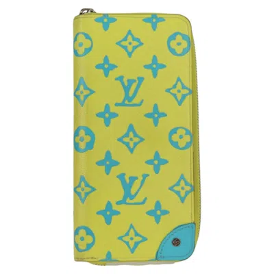 Pre-owned Louis Vuitton Zippy Wallet Vertical Yellow Canvas Wallet  ()
