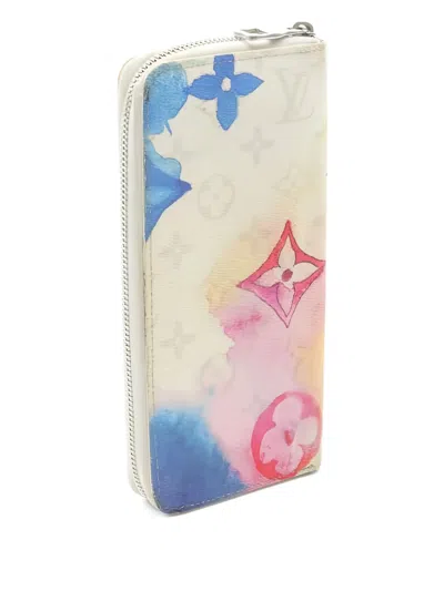 Pre-owned Louis Vuitton Zippy Wallet In White