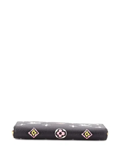 Pre-owned Louis Vuitton Zippy Wallet Wild At Heart Monogram Giant Small Wallets In Black