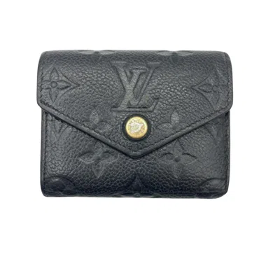 Pre-owned Louis Vuitton Zoé Black Leather Wallet  ()