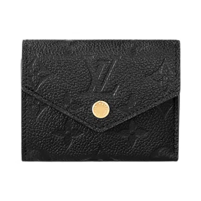 Pre-owned Louis Vuitton Zoé Wallet 'black Monogram Embossed Empreinte Cowhide Leather' | Women's Size Onesize
