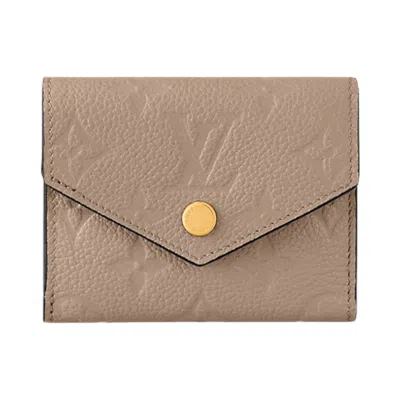 Pre-owned Louis Vuitton Zoé Wallet 'tourterelle Gray Monogram Embossed Empreinte Cowhide Leather' | Grey | Wom