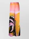 Louisa Ballou Caissa-print Silk-charmeuse Wide-leg Trousers
