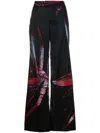 LOUISA BALLOU BLACK SILK TROUSERS