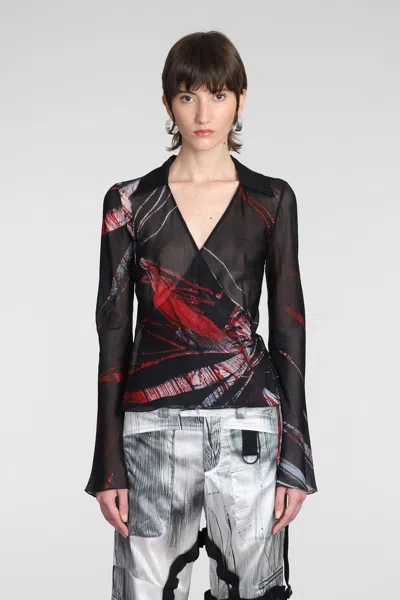 LOUISA BALLOU BLOUSE IN BLACK SILK