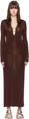 Louisa Ballou Brown Helios Maxi Dress In 0008 Brown