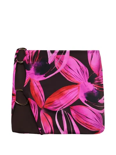 Louisa Ballou Floral Mini Skirt In Multi