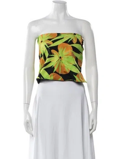 Pre-owned Louisa Ballou Floral Print Cover-up In White