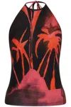 Louisa Ballou Printed Halterneck Top
