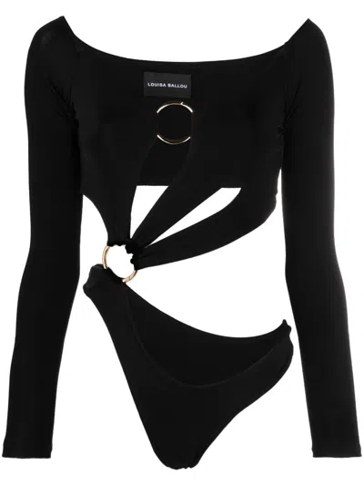 LOUISA BALLOU LOUISA BALLOU LONG SLEEVE CUT OUT BODYSUIT