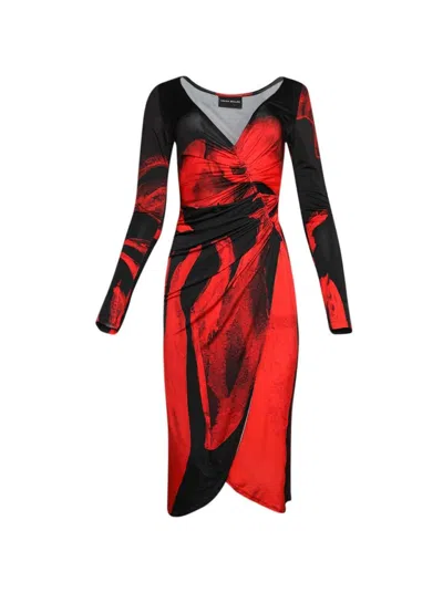 Louisa Ballou Long-sleeve Summer Solstice Midi Dress