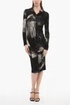 LOUISA BALLOU LONG SLEEVED PATTERNED SHIRT DRESS