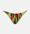 Louisa Ballou Mini Ring Bikini Bottoms In Red