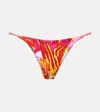 Louisa Ballou Mini Ring Printed Bikini Bottoms In Knights Tour