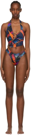 Louisa Ballou Multicolor Recycled Nylon One-piece Swimsuit In Strelitzia