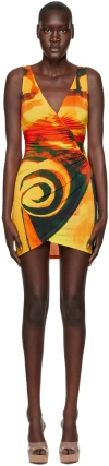 Louisa Ballou Multicolor Summer Solstice Minidress In Checkmate
