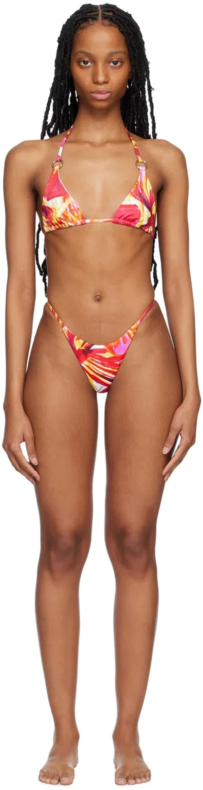 Louisa Ballou Multicolored Mini Ring Bikini In Knight's Tour