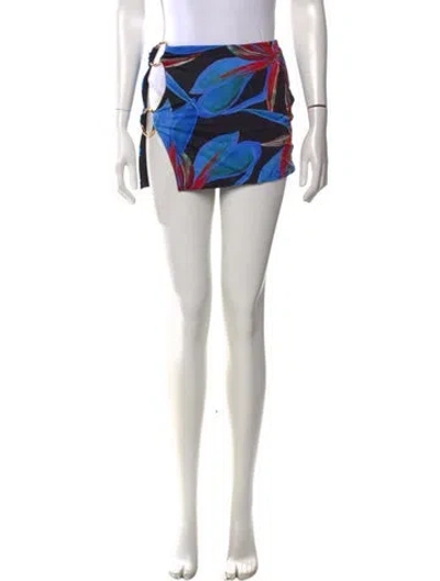 Pre-owned Louisa Ballou Nylon Mini Skirt In Black