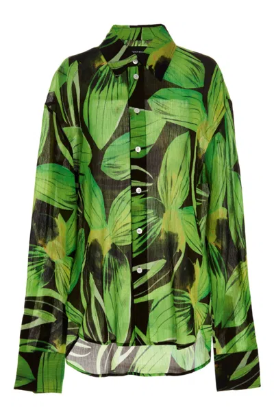LOUISA BALLOU LOUISA BALLOU OVERSIZE SHIRT WITH A PRINT.