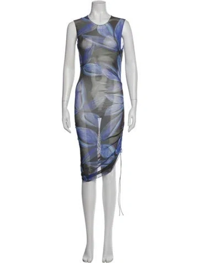 Pre-owned Louisa Ballou Printed Knee-length Dress In Multi
