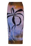 Louisa Ballou Printed Midi Skirt