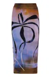 Louisa Ballou Printed Midi Skirt