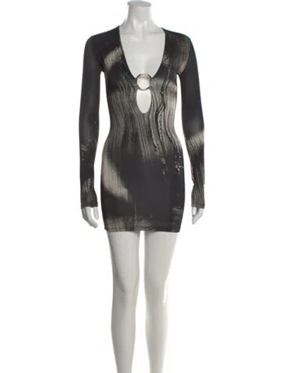 Pre-owned Louisa Ballou Printed Mini Dress In Multi