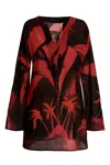 Louisa Ballou Printed Short Kaftano In Multi