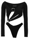 Louisa Ballou Strapless Asymmetrical Swimsuit In Black