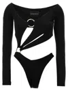Louisa Ballou Strapless Asymmetrical Swimsuit In Black