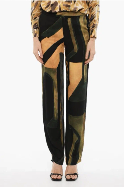 Louisa Ballou Straight Leg Cruise Pants In Multi