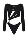 Louisa Ballou Strapless Asymmetrical Swimsuit In Black
