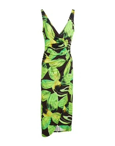 Louisa Ballou Woman Midi Dress Black Size L Viscose, Elastane