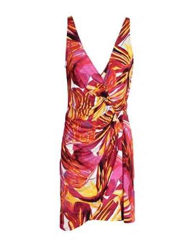 Louisa Ballou Woman Mini Dress Fuchsia Size Xl Viscose, Elastane In Pink
