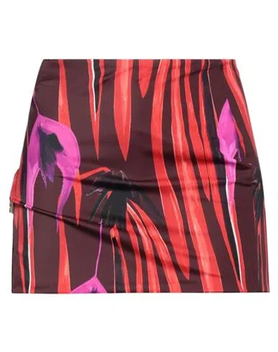Louisa Ballou Woman Mini Skirt Red Size M Recycled Polyamide, Elastane
