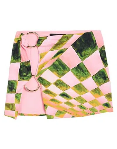 Louisa Ballou Woman Mini Skirt Salmon Pink Size M Recycled Polyamide, Elastane