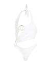 Louisa Ballou Woman One-piece Swimsuit White Size S Polyamide, Elastane