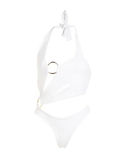 Louisa Ballou Woman One-piece Swimsuit White Size S Polyamide, Elastane In White