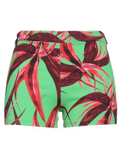 Louisa Ballou Woman Shorts & Bermuda Shorts Green Size M Polyamide, Elastane