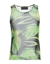 Louisa Ballou Woman Tank Top Green Size L Polyester, Elastane In Green