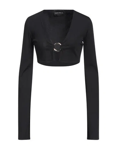 Louisa Ballou Woman Top Black Size L Polyamide, Elastane