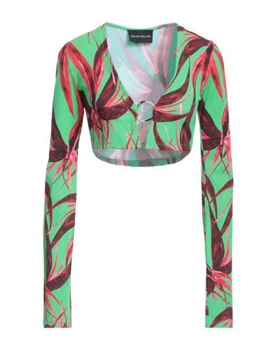 Louisa Ballou Woman Top Green Size M Polyamide, Elastane