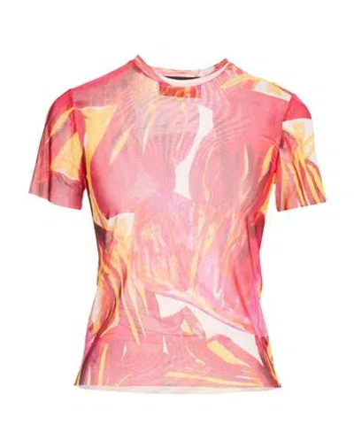 Louisa Ballou Woman T-shirt Red Size L Polyester, Elastane