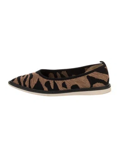 Pre-owned Louise Et Cie Animal Print Ballet Flats In Brown