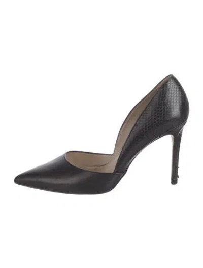 Pre-owned Louise Et Cie Leather Animal Print Pumps In Black