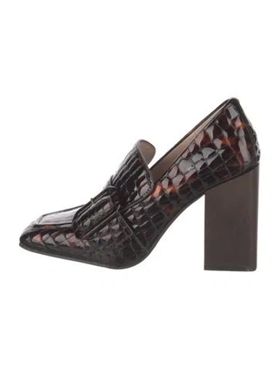 Pre-owned Louise Et Cie Leather Animal Print Pumps In Brown