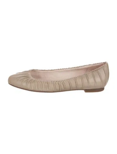 Pre-owned Louise Et Cie Leather Ballet Flats In Metallic/neutrals